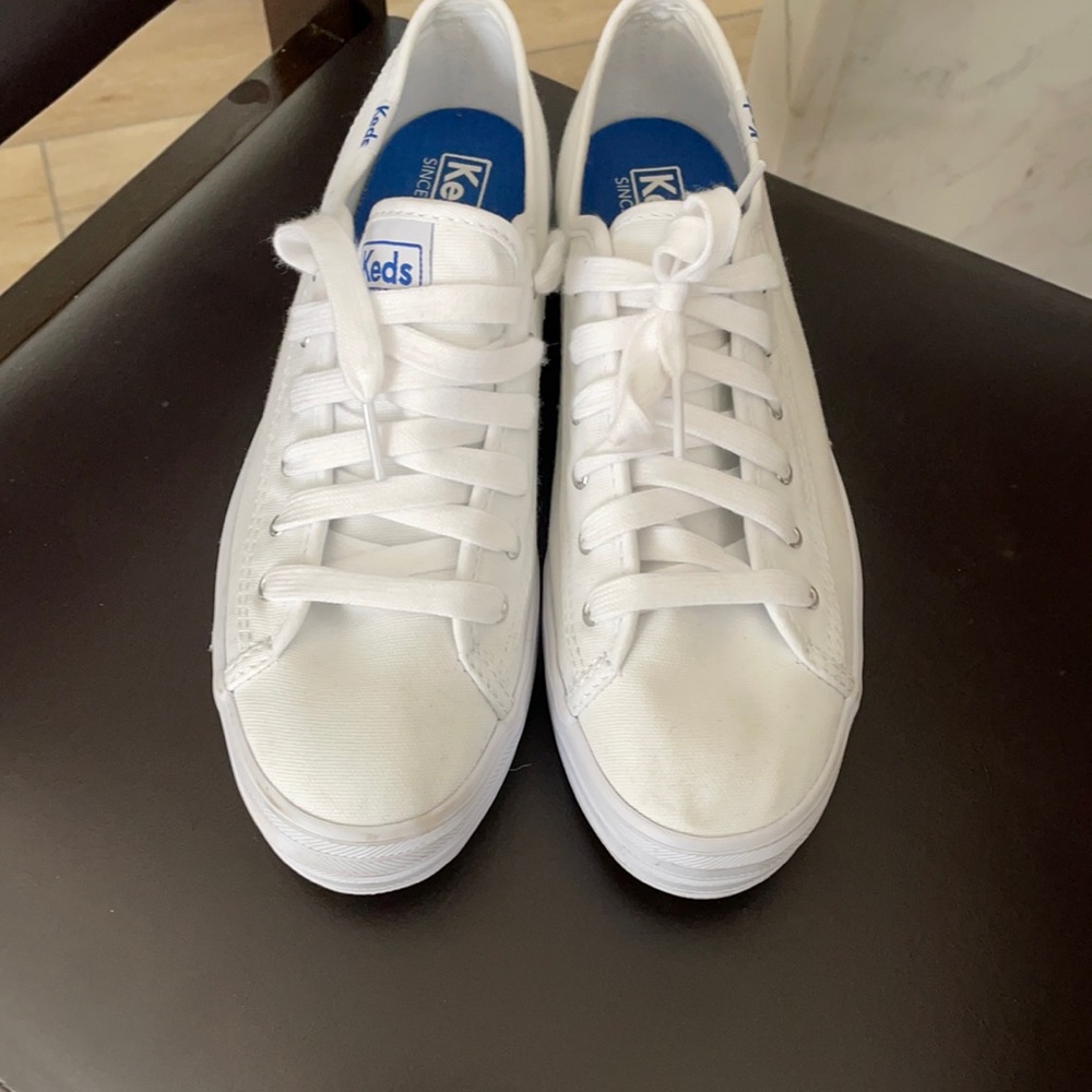 Triple kick white flatform sneakers
